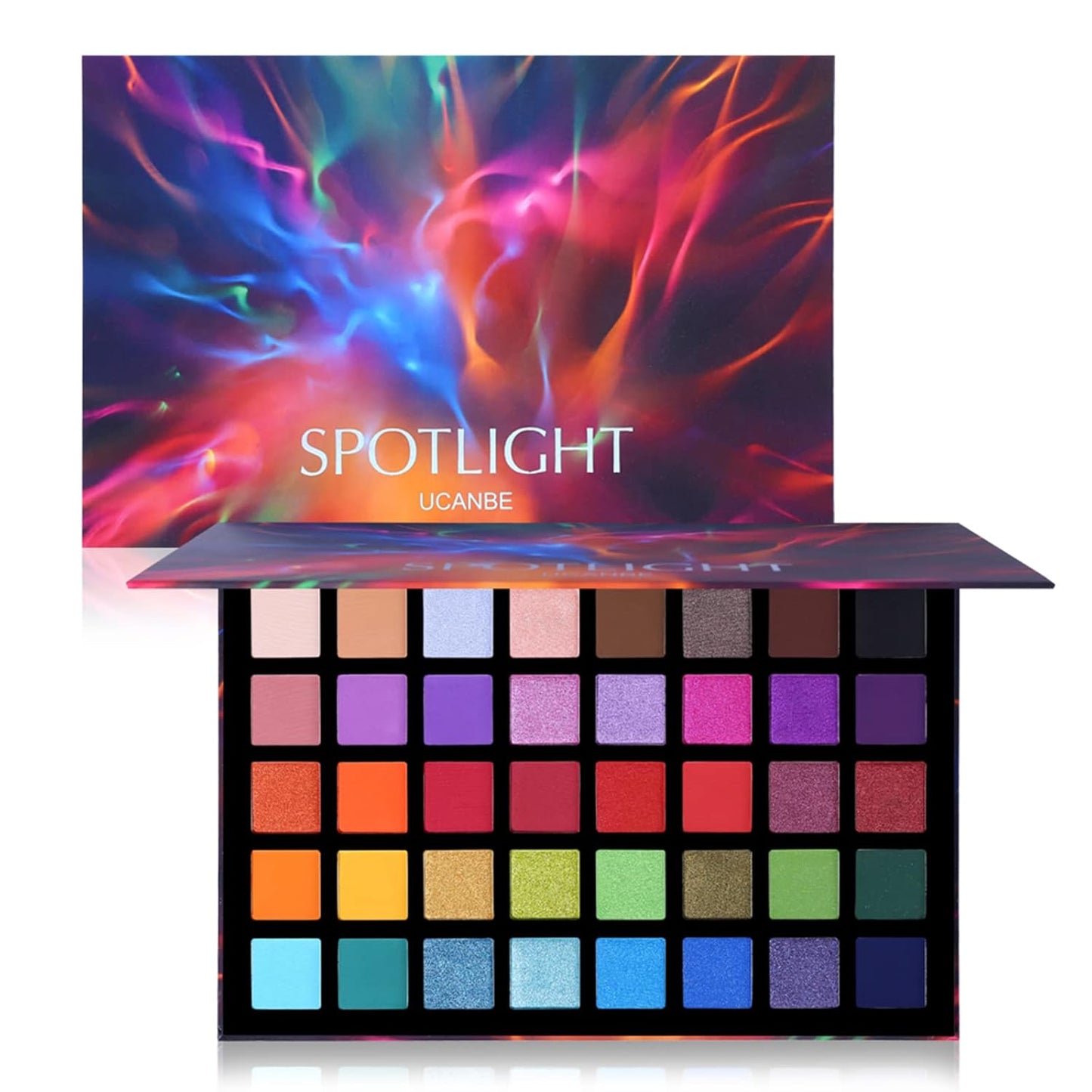 Unleash Your Creativity with the UCANBE Spotlight 40 Color Eyeshadow Palette - Highly Pigmented Matte and Shimmer Shades for Stunning, Long-Lasting Looks