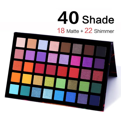 Unleash Your Creativity with the UCANBE Spotlight 40 Color Eyeshadow Palette - Highly Pigmented Matte and Shimmer Shades for Stunning, Long-Lasting Looks
