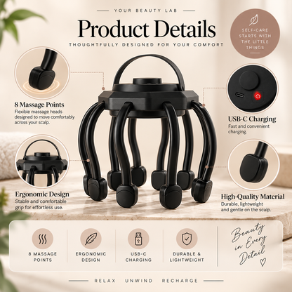 YBL ScalpEase™ | Cordless Scalp Massager