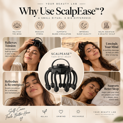 YBL ScalpEase™ | Cordless Scalp Massager