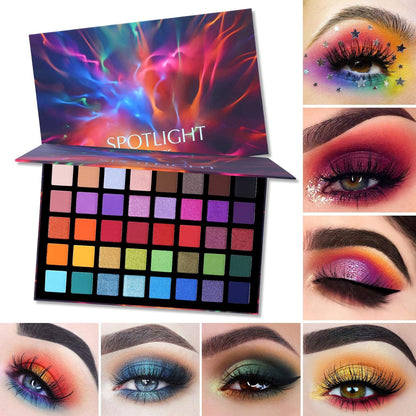 Unleash Your Creativity with the UCANBE Spotlight 40 Color Eyeshadow Palette - Highly Pigmented Matte and Shimmer Shades for Stunning, Long-Lasting Looks
